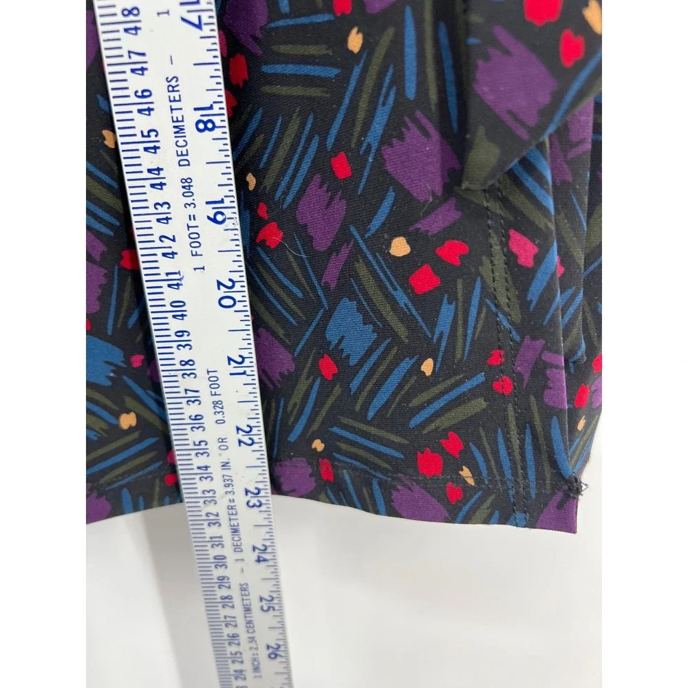 Anne‎ Klein Dress Womens 6 Abstract Print Wrap Surplice Career Quiet Luxury